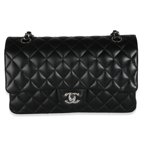 Chanel Black Quilted Lambskin Medium Classic Double Flap Bag - Picture 4 of 8